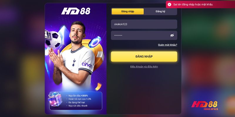 Đăng nhập HD88