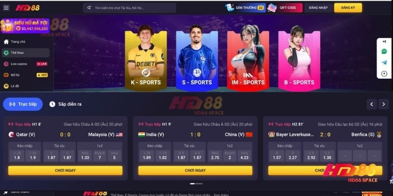 Các hình thức cá cược phổ biến tại thể thao HD88